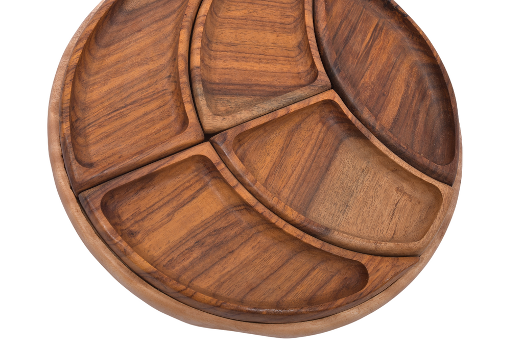 Round Wooden Serving Tray