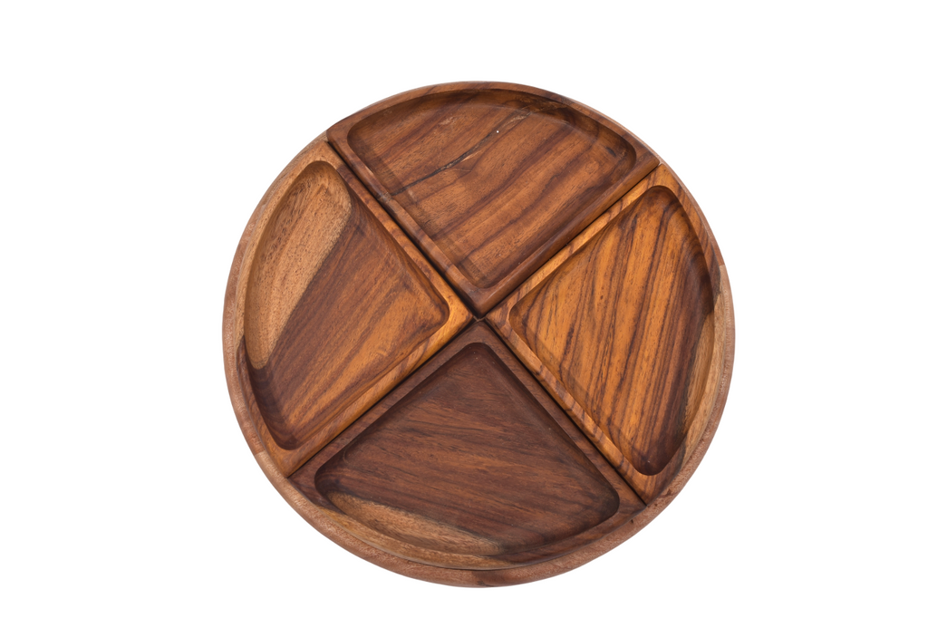 Round Wooden Serving Tray