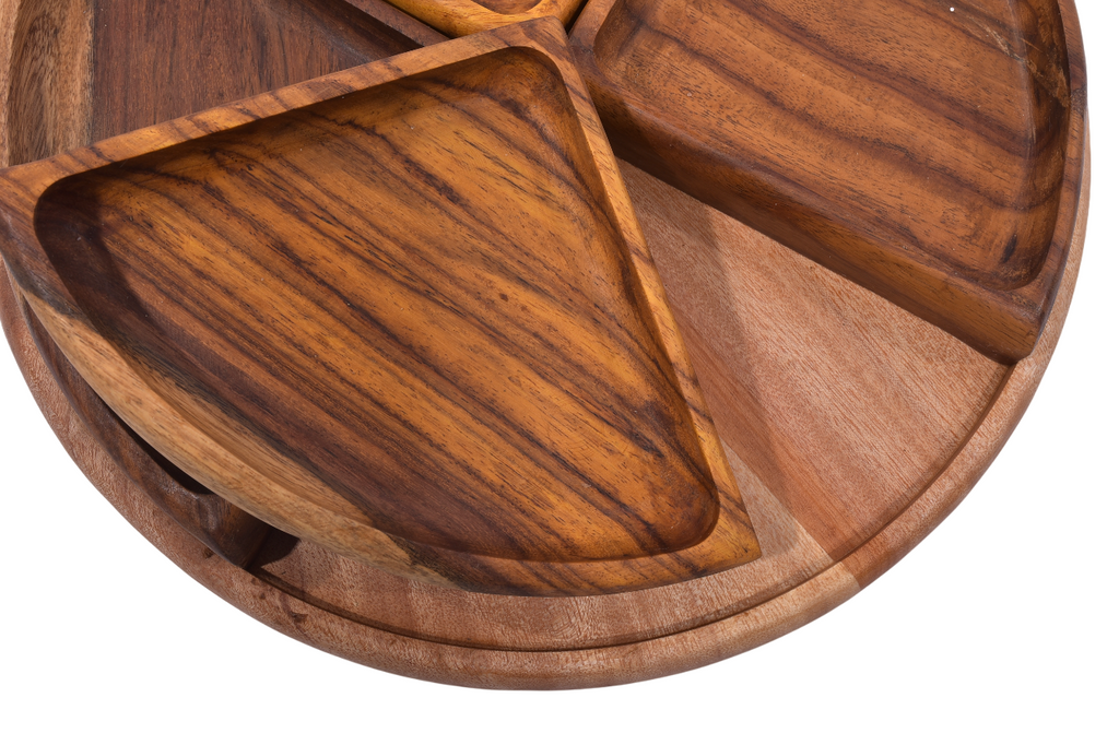 Round Wooden Serving Tray